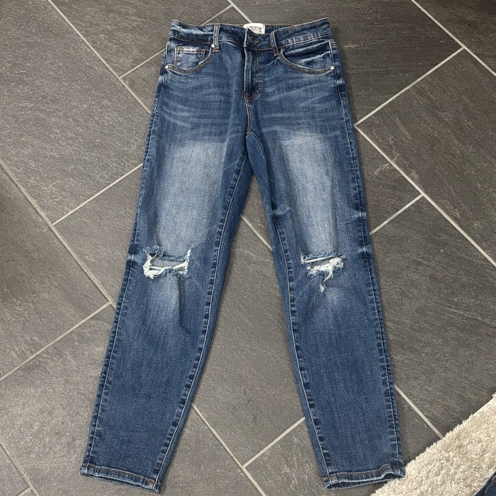 Classic Blue Distressed Skinny Jeans